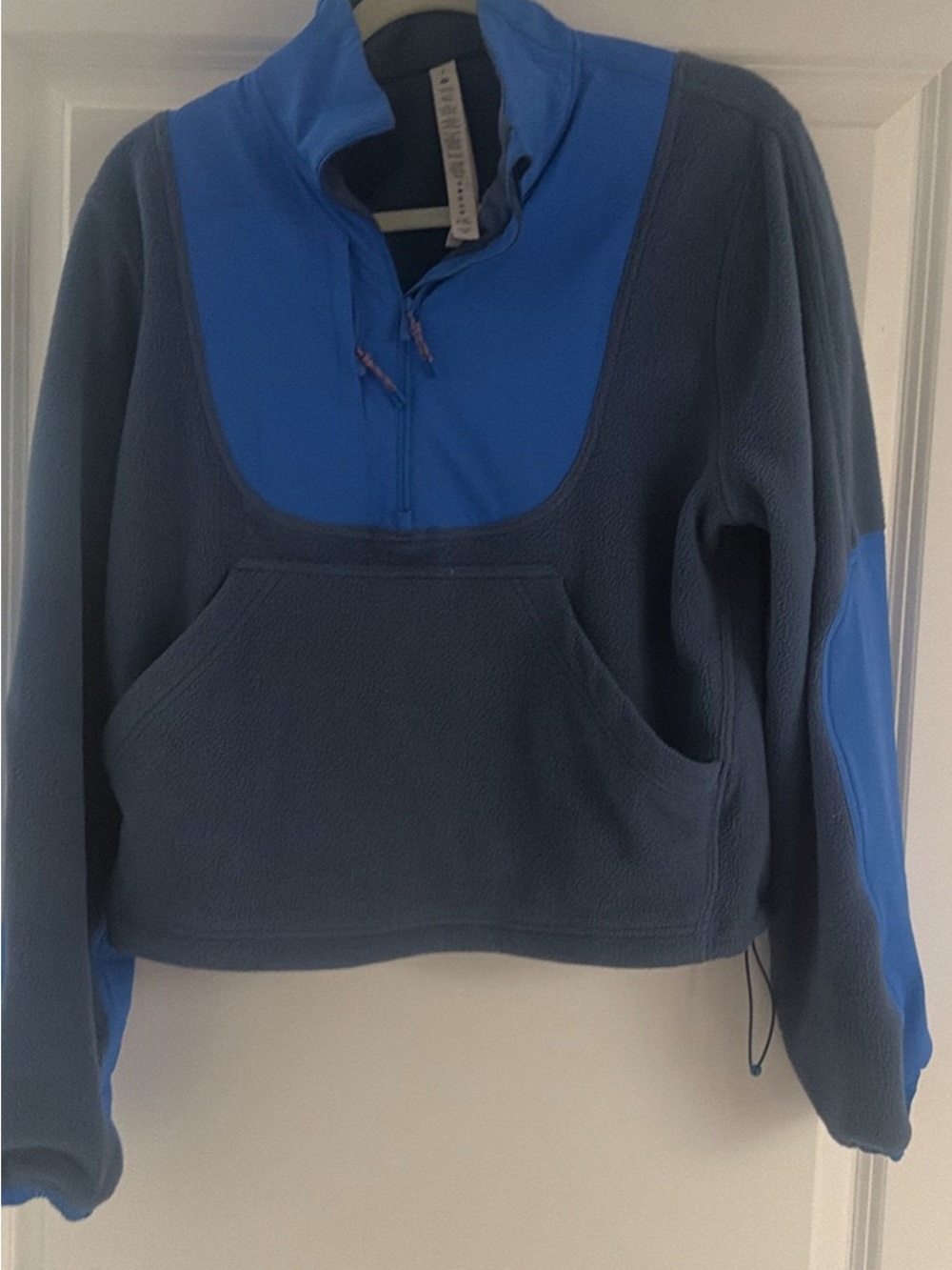 lululemon athletica Navy and Bright Blue Quarter-Zip Fleece Pullover
